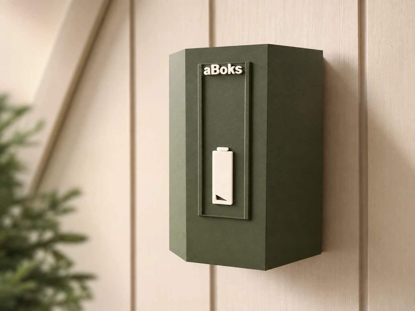 aBoks Special – veggmontert beholder for brukte batterier